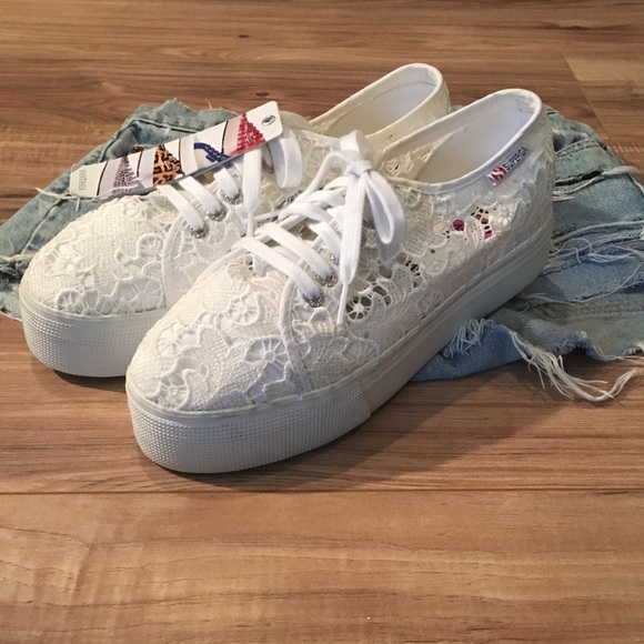 Superga Shoes - NWT Superga  Macramew  Platform Sneaker Size 8 1/2